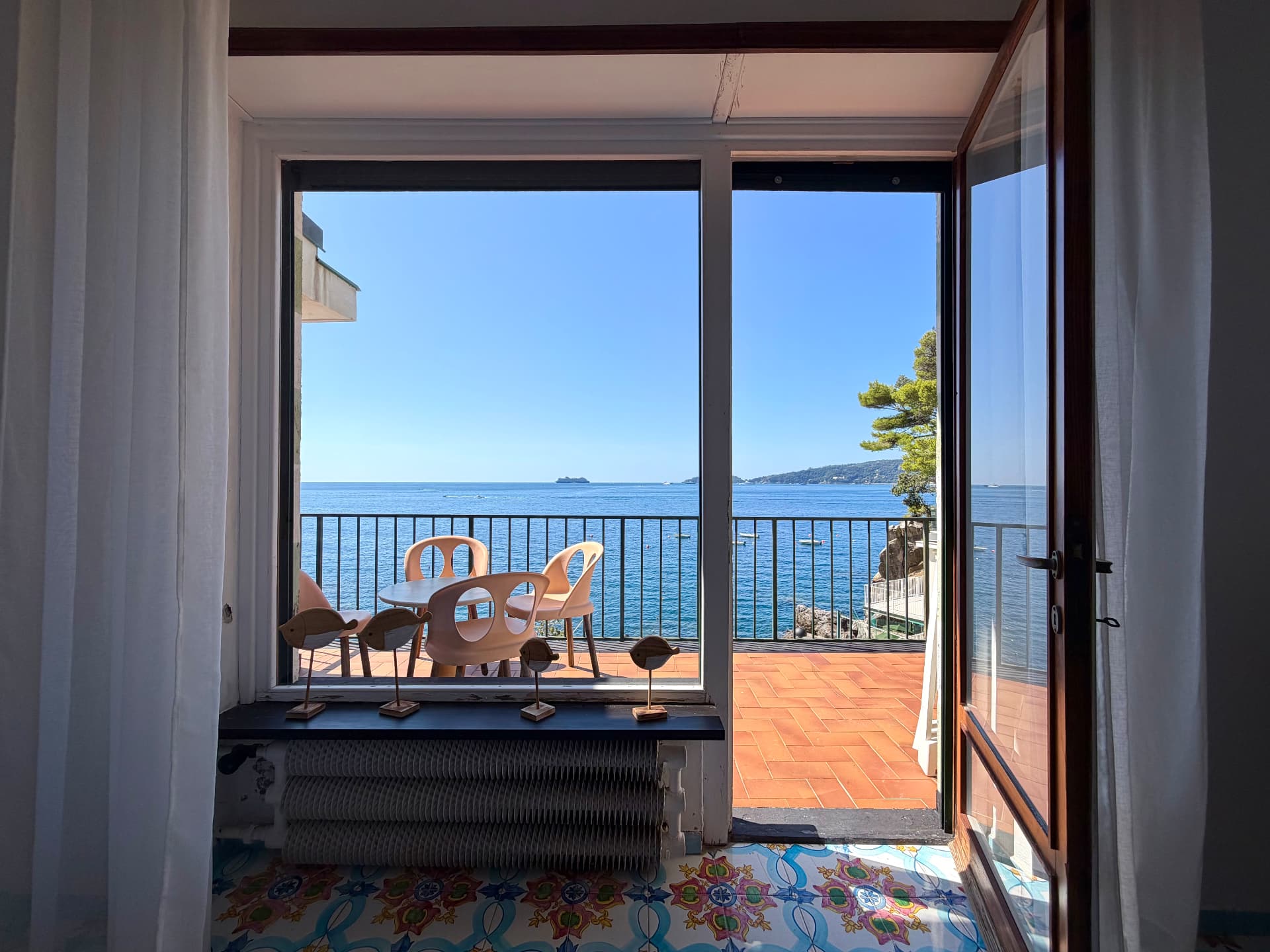 View over the Ligurian sea from Villa Maria Luisa
