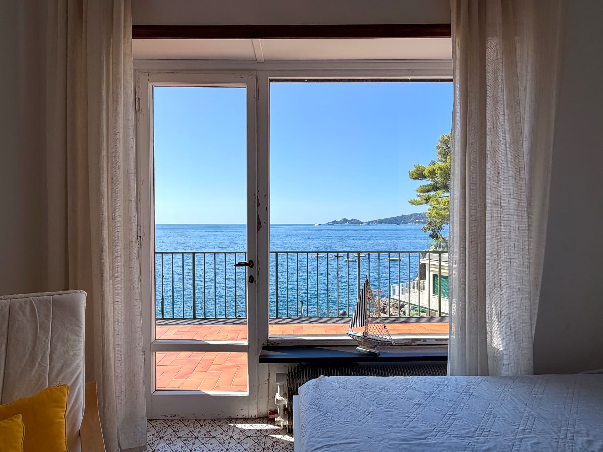 View over the Ligurian sea from Villa Maria Luisa