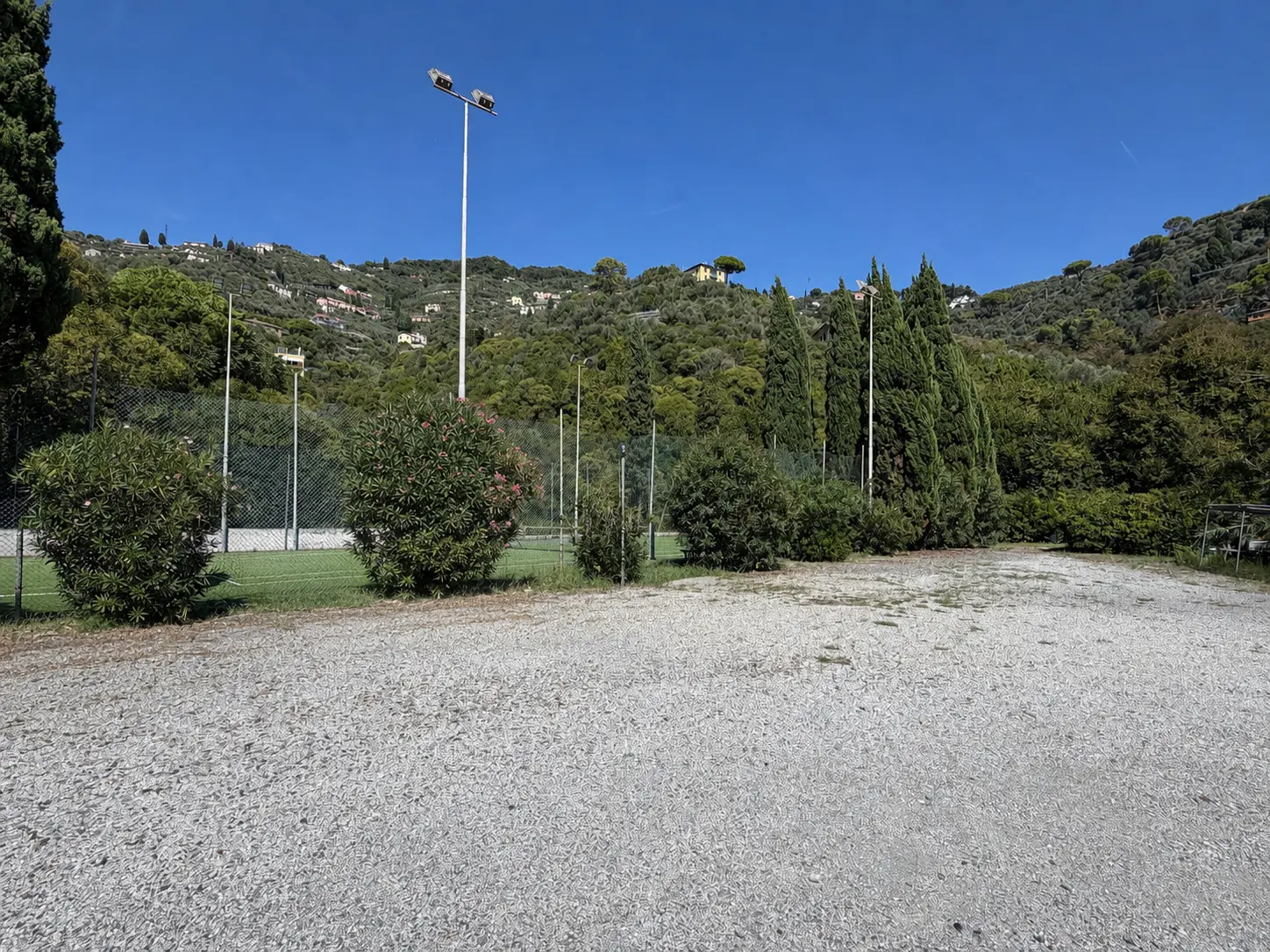 Private tennis court at Villa Maria Luisa